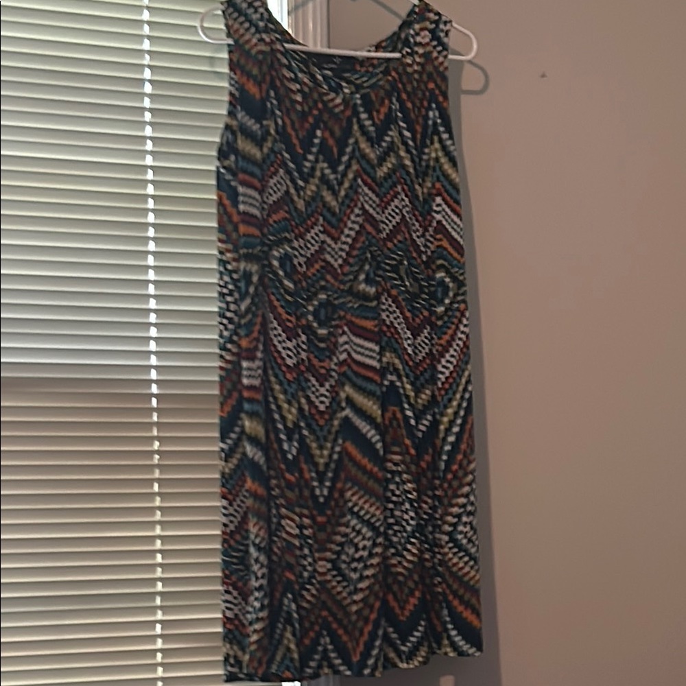 Multicolor Chevron Pattern Dress